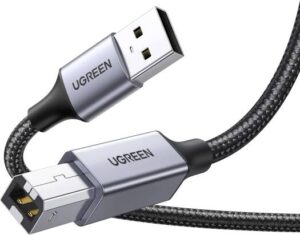 UGREEN US369 USB Type A To USB Type B 2.0 Cable Connector For Scanner, 2 Meter, Printer And Fax Machine Wired Cable Connection To PC, Laptop, Desktop Computers | 80803