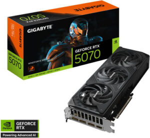GIGABYTE GeForce RTX 5070 WINDFORCE SFF Graphics Card, 12GB GDDR7 192-Bit Memory, 2512 MHz Core Clock, 6144 CUDA Cores, 28 Gbps Memory Clock, PCI Express 5.0 | GV-N5070WF3-12GD