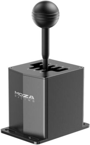 MOZA HGP Shifter, Intelligent Downshift Throttle Blip System, 7+R, H Pattern w/ Locked R & 7th Gear, 15-bit High Precision Angle Sensor, Dust-Proof Cover, Full Metal Construction, Black | HGP