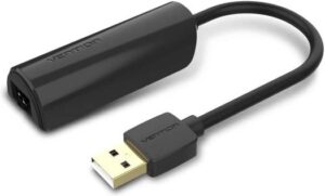 Vention USB 2.0 100Mbps Ethernet Adapter, 0.15 Meter, ABS Type, Black | CEGBB