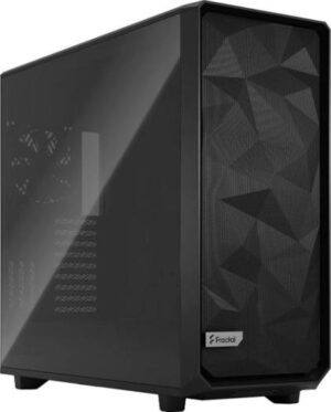 Fractal Design Meshify 2 XL, E-ATX, ATX, Micro-ATX & Mini-ITX Support, 6 x 2.5/3.5" Drive Bays, Light Tint Tempered Glass - Black, Full-Tower Case | FD-C-MES2X-02