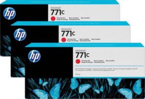 HP 771C Original 3 Pack Chromatic Red Ink Cartridge | B6Y32A