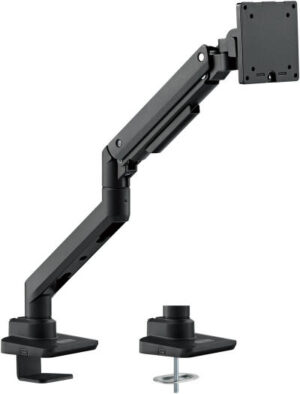SilverStone ARM14 Single Monitor Arm w/ Heavy-Duty Gas Spring Design & Versatile Adjustability, For Monitors Up To 49" & 20kg Weight, VESA Mounting Interface, 100mm Mounting Hole, Black | SST-ARM14B