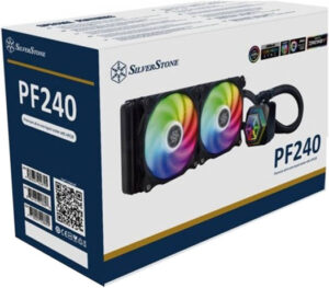 SilverStone PF240 ARGB All-In-One Dual Fan Liquid CPU Cooler, 2x120mm, 12V, Copper base with plastic body | SST-PF240-ARGB