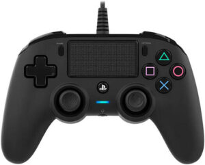 Nacon Wired Compact Controller, LED Player Indicator, Symmetric Joystick Position, 300cm Cable Length, For Windows & PS4, Black | PS4OFCPADBLACK