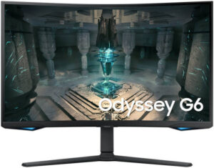 Samsung Odyssey G6 Gaming Monitor, 32" QHD VA Display, 240Hz Refresh Rate, 1ms (GtG) Response Time, FreeSync Premium Pro Technology, 1000R Curvature, Black | LS32BG650EMXUE