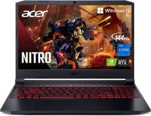 Acer Nitro 5 AN515-57-79TD 15.6" FHD IPS 144Hz Laptop, Intel Core i7-11800H 2.40 GHz, 8GB DDR4 RAM, 512GB SSD, Nvidia GeForce RTX 3050Ti 4GB, Windows 11 Home, Backlit KB, Shale Black | NH.QESAA.005