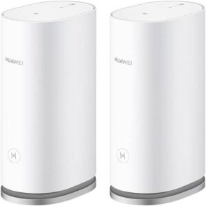 Huawei WiFi Mesh 3 AX3000 Router, Dual-Band WiFi 6 Plus 3000 Mbps Speed, 1200 Square Meters Coverage, 4 High-Performance Power Amplifiers, One-Touch Connect, HarmonyOS Mesh+, 2-Pack, White | WS8100-22