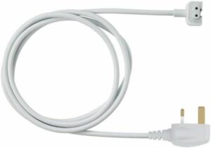 Apple Power Adapter Extension Cable, 1.8M Length, UK 3 PIN/Euro 3 Pin, White | MK122 B/A