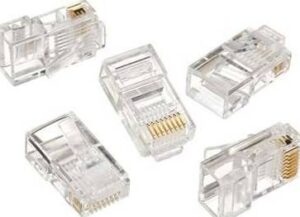 D-Net RJ45 Network Connector UTP Plug Gold Plating 03MU Cat6 Modular Jack (100pcs)