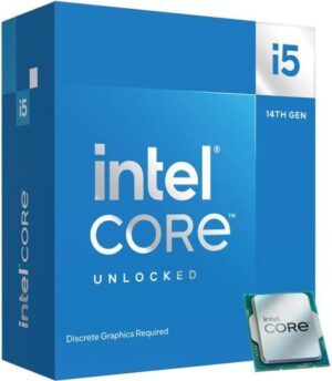 Intel Core i5-14600KF 3.5 GHz 14-Core LGA 1700 14th Gen Processor, 14 Cores & 20 Threads, 24MB Cache Memory, 5.3GHz MaxTurbo Boost, Dual-Channel DDR5-5600 / 192GB Max Memory | BX8071514600KFSRN42