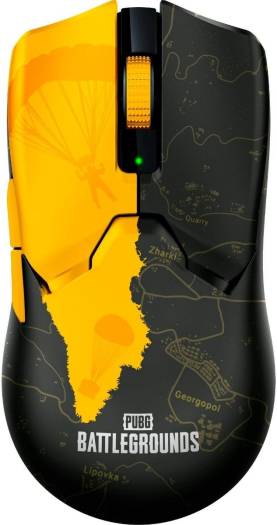 Razer Viper V2 Pro HyperSpeed Wireless Gaming Mouse, PUBG Battleground Edition, 59g Ultra Lightweight, Optical Switches, Gen-3-30K DPI Optical Sensor, 80H Battery, Black - Yellow | RZ01-04390600-R3M1