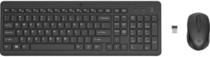 HP 330 Wireless Mouse and Keyboard, Chiclet-Style Low Profile Design Keyboard, 1600 DPI, 2.4 GHz Wireless Connection, English-Russian Layout