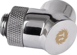 Thermaltake Pacific DIY LCS Chrome G1/4 90 Degree Adapter Fitting | CL-W052-CU00SL-A