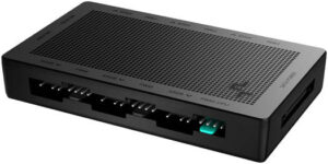 DeepCool SC790 2-in-1 PWM and ARGB Hub, Magnetic Mounting, 6 Ports x 4Pin PWM Fan Ports, 6 Ports x 3Pin Addressable RGB Ports, 24 AWG 538m ARGB Connector Cable, 5V DC Voltage, Black | R-SC790-BKNSNN-G