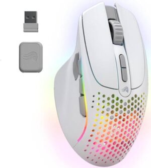 Glorious Model I 2 Wireless Gaming Mouse, Glorious BAMF 2.0 Optical Sensor, 26000 DPI Resolution, 1ms (1000Hz) with Motion Sync, 2m Ascended Cable, 650 IPS Max Speed, Matte White | GLO-MS-IWV2-MW