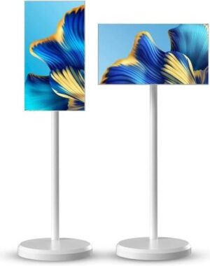 Taktik Portable Floor Screen with Adjustable Stand, 21.5 Inch LCD Touch Display