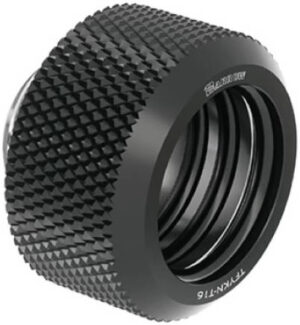 Barrow Choice Compression Fitting, OD 16mm Rigid Tubing, High Quality Custom PC Water Cooling Hard-tube Fitting, Black | TFYKN-T16