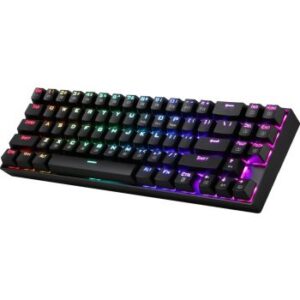 Redragon K599 Wireless Mechanical Gaming Keyboard, 60% Compact, 70 Key Tenkeyless RGB Backlit, With Blue Switches For Windows PC Gamers, English Layout, Black | K599-KRS