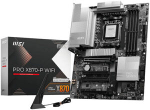 MSI PRO X870-P WIFI DDR5 Motherboard, AM5, AMD Ryzen™ 9000/ 8000/ 7000 Series Processors, Up To 256GB 8200+ Mhz RAM, WiFi 7, AI Ready, HDMI, USB 4 | 911-7E47-010