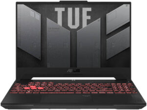 ASUS TUF Gaming A15 FA507UV Gaming Laptop, 15.6" FHD IPS 144Hz Display, AMD Ryzen 9 8945H, 16GB RAM, 1TB SSD, GeForce RTX 4060 8GB GPU, English-Arabic Keyboard, Win11, Grey | 90NR0I25-M002B0