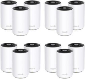 TP-Link Deco XE75 (3-Pack x 4) AXE5400 Tri-Band Whole Home Mesh Wi-Fi 6E System, Up to 5378 Mb/s Speed, AI-Driven Mesh, Connect Up To 200 Devices, White | DECO XE75-3-P