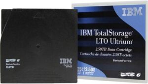IBM LTO Ultrium 6 Data Cartridge, Native data rate of up to 160 MB/s,  2500GB Native Data Physical Capacity, 1024MB Cache Buffer, Support For 8GB FC & 6GB SAS Connectivity | 00V7590