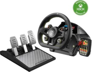 Turtle Beach Velocityone Race Wheel & Pedal System Licensed For Xbox Series Xs, Xbox One, Windows 10 & 11 Pcs Force Feedback, Three Pedals & Magnetic Paddle Shifters, Hall Effect Sensors