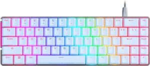 ASUS ROG Falchion Ace 65% Wired Gaming Keyboard, ROG NX Red Key Switch, 100% Anti-Ghosting, N-Key Rollover, PBT Doubleshot Keycaps, English - Arabic Layout, White | 90MP0346-BKCA10