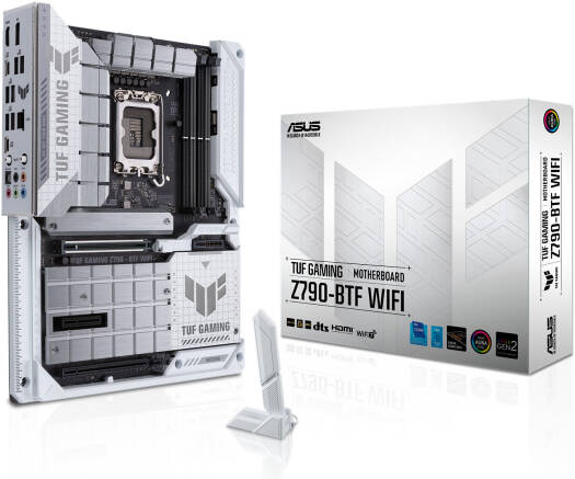 ASUS TUF Gaming Z790-BTF WIFI LGA 1700 ATX Intel Motherboard, Intel Z790 Chipset, 4x DDR5 DIMM Slots, 192GB Max Memory, 4x M.2 Slots, Intel Wi-Fi 7 & Bluetooth v5.4, White/Black | 90MB1GU0-M0EAY0