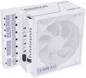 Lian-Li EDGE GOLD Fully Modular Power Supply, 1000W Power, 80 PLUS Gold Efficiency, 120mm FDB Fan Type, Active PFC, ATX 3.1 Form Factor, 2400 RPM Fan Speed, White | EG1000G.WHITE