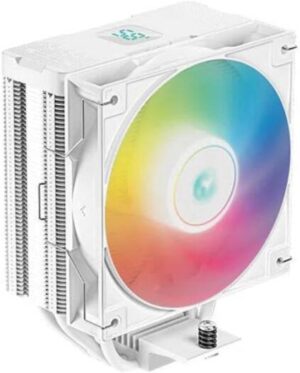 DeepCool AG400 Digital White ARGB Single Tower 120mm CPU Cooler, 2000 RPM Fan Speed, Black | R-AG400-WHADMN-G-1