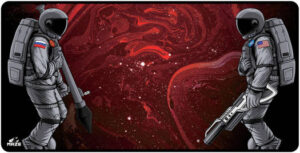 Maze 3XL Extended Mouse Pad/Mat, 48" x 24" x 0.2" Dimension, 5mm Thick, Ultraglide 2, Waterproof, Anti-Fray, Anti-Slip, Smooth Surface for Maximum Control and Speed, Astro War | UI-XIC9-2K9C