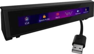 Corsair iCUE Nexus Companion Touch Screen, 5” Diagonal Screen, 6 Programmable Virtual Macro Buttons, iCUE-compatible Device Control, Connect to Keyboard or Standalone Base | CH-9910010-NA