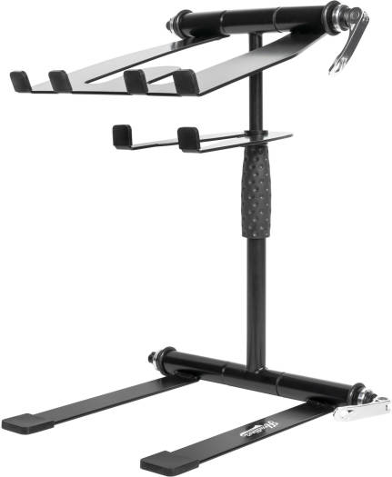 Headliner Digistand Pro Laptop Stand, Fits Laptops up to 17", 360° Telescopic Neck, Telescoping Height Up to 16", Aluminum Alloy Cam-Locking System, Removable Sub-Tray for Accessories, Black |