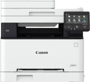 Canon i-SENSYS MF655Cdw All-In-One Color Laser Printer, Print, Copy, Scan, 12.7cm Colored Touchscreen, 18-21 ppm (A4) Print Speed, Up to 1200 x 1200 DPI Print Resolution, White | 655dw