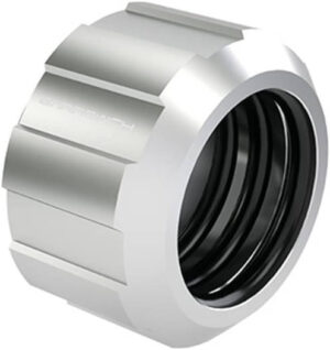 Barrow Multicolor Compression Fitting, Helm Edition, OD:16MM Rigid Tubing, G1/4 Thread, Nickel Plated Brass Body, Ivory White Painted Aluminum Collar | FBYKNL-16WH