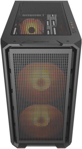 Cougar MX600 RGB ATX Mini Tower Case, 3x Pre-Installed ARGB Fans, Up to 360mm Radiator Support, 10x Max Number of Fans, PWM & RGB Hub Sync with M/B, 2x 3.5" Bay, Black | 385GC90.0001 - Image 4