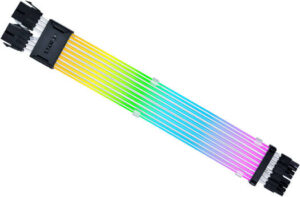 Lian-Li Strimer Wireless CPU 2x 8-PIN Cable, 260mm Cable Length, 8 Light Guides, 88 Number of LEDs, Silicone / TPE Material | G89.PW8-1W-CPU.00