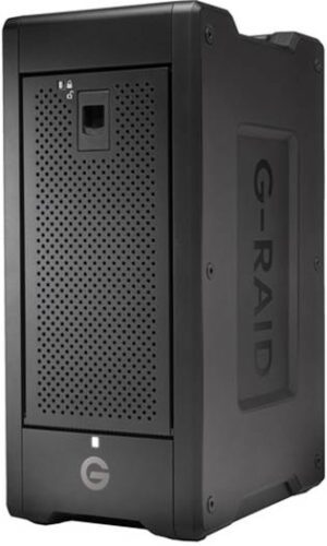 SanDisk Professional 96TB G-RAID Shuttle 8 8-Bay RAID Array, SATA III 3.5" Drive Bays, Read Speeds Up to 1690 MB/s, Write Speeds Up to 1490 MB/s, 2x TB3/USB 3.2 Gen 2, Black | SDPH48H-096T-NBAAB