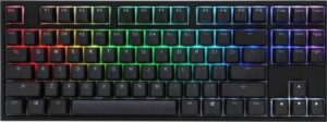 Ducky One 2 TKL RGB, Cherry Red RGB Switch, 87 key, Type-C USB, RGB Backlit, Black keycaps | DKON1787ST-RUSPDAZT1