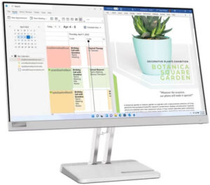 Lenovo L24e-40 Monitor, 23.8" FHD VA Display, 100Hz Refresh Rate, 4ms Response Time, AMD FreeSync, Low Bluelight Certified, Tilt Stand, HDMI 1.4 - VGA - Audio Out, Cloud Grey | 67AAKAC3AE