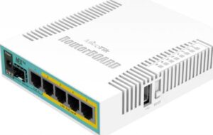 MikroTik RB960PGS RouterBOARD, 960PGS hEX 5-Port Gigabit Router, SFP (4-Port PoE), Optical fiber connectivity | RB960PGS