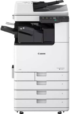 Canon imageRUNNER 2730i A3 Mono MF Photocopier, Print, Copy, Scan, 7" WVGA Touchscreen, Up to 30 ppm Print Speed &20ipm Scan Speed, Up to 2,300 Sheets Capacity, Wi-Fi / USB 2.0, White | IMGRUNNER