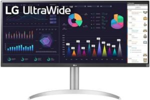 LG 34WQ650 34" UltraWide FHD IPS Monitor, 100Hz Refresh Rate, 5ms Gtg Response Time, 16.7M Color Depth, 21 9 Aspect Ratio, VESA Display HDR 400, AMD FreeSync, Anti-Glare, White | 34WQ650-W