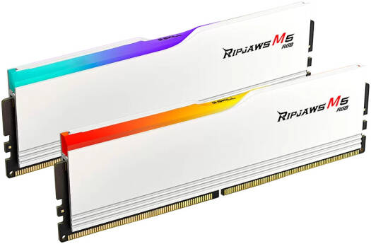 G.SKILL Ripjaws M5 RGB Series 32GB (2x16GB) DDR5 Dual Channel Desktop Memory, 5600 MT/s Memory Speed, CL46-45-45-89 Latency, 1.10V Voltage, White | F5-5600J4645A16GX2-RM5RW - Image 2