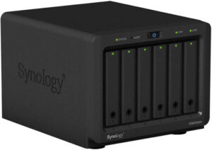 Synology DiskStation DS620slim 6-Bay NAS Enclosure, 2GB of DDR3L RAM, 2 x USB 3.0 Type-A Ports, Read Speeds up to 226 MB/s, 2 x Gigabit Ethernet Ports, Black | DS620SLIM