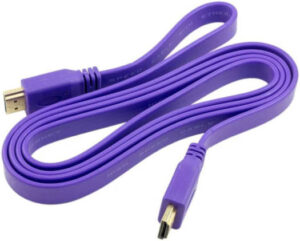 High Speed V1.4 ​​HDMI Male to Male Universal Flat Cable, Full HD 1080p@60Hz, Ultra HD 3840×2160@30Hz, Up to 10.2 Gbps Transfer Rate, For TV / Projectors / Computer Monitors / Laptops, 1.5m, Purple |