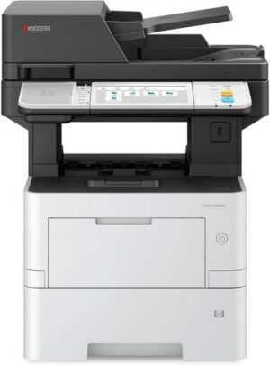 Kyocera Ecosys MA4500ix Mono MFP Laser Printer, Double-Sided Print, Copy & Scan, Up to 45 PPM & 22.5 PPM Duplex Print Speed, Up to 60 IPM Scan Speed, Max 2600 Sheets Capacity, White | MA4500ix