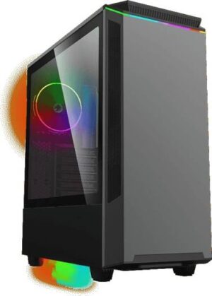 Gamemax Paladin T801 Black ARGB Gaming Mid-Tower PC Case Tempered Glass 1x ARGB Fan Included Supports Up to E-ATX | T801 Black